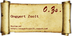 Ongyert Zsolt névjegykártya